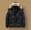 MEN Women Designer Down Real WLF Fur Jackets Goose Down Jacket jas