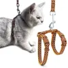 Dog Collars Leashes Cat Collar Harness Leash Adjustable Nylon Pet Traction Kitten Halter Cats Products Reflective Belt 230921