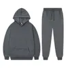 Survêtements pour hommes Hommes Ensembles Sweat à capuche Pantalon Deux pièces Casual Couleur Solide SweatSuit Hommes Mode Sportswear Marque Set Survêtement Mâle Jogging Costume 230922