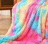 Koce przytulna futrzana flanelowa koc puszysty kudłaty super miękki ciepła sofa rzut barwiony krawatem Podróżny Runowy Koce Bedspread koc 230922