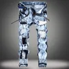 Hommes Jeans Denim Designer Trou MOTO BIKE Haute Qualité Ripped pour Hommes Taille 2838 40 42 Automne Printemps HIP HOP Punk Streetwear 230922