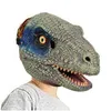 Maski imprezowe 3D dinozaur maska ​​rola odgrywanie rekwizytów Performance nakrycia jurajskie świat Raptor Dino Festival Carnival Prezenty 230705 Drop de dhxds