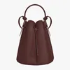 حقيبة دلو كروس من الجلد ، حقائب اليد الكاملة للحبوب الكاملة للحبوب الرسمية Bolso Signle Signle Messenger Bag 2 Size Simple Vintage