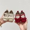 Erste Wanderer Geboren Baby PU Schuhe Für Mädchen Bowknot Frühling Herbst Infant Anti-slip Gummi Weiche Sohle Walker Solide kleinkind Krippe