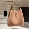 Mode Femmes LE5A7 Rose Hobo Sac à bandoulière Sac Seau Fourre-tout de luxe Sac à main Homme Bourse Portefeuille Crossbody Designer Lady Véritable Embrayage en cuir Noir Sacs sous les bras