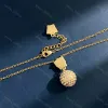 Colliers de chaîne en or de concepteur pour hommes femmes chaînes à maillons cubains pendentif V bijoux de luxe collier ras du cou vintage épais dames avec boîte