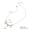 Catene Elegante collana di perle di conchiglie a forma di cuore in acciaio inossidabile placcato oro - Gioielli alla moda