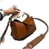 2023 Designer Bag Genuine Leather Handbag Shoulder Bucket Woman Bags Puzzle Clutch Totes Crossbody Mini Geometry Square Contrast Color