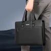 Briefcases PVC Briefcase Bag For Men Laptop Executive Designer Office Handbag Male Messenger Crossbody Side Portfolio 230922