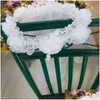 Bridal Veils Children Girls Little Princess Hairband Double Layers Tle Flowers Garland Ruffles Floral Lace 2 Drop Delivery Party Event Dhfnv