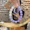 Purple Jade Hand String Rosary Beads Unisex Bracelets