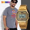 SKMEI Fashion Casual Sport Horloge Mannen Roestvrij Stalen Band LED Display Horloges 3Bar Waterdicht Digitaal Horloge reloj hombre 1123192F