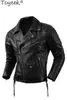 Men S Leather Faux Real Slim Cowhide Jackets Spring Fall Clothing Lapel äkta motorcykeljacka 230922