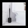 Zestaw akcesoriów do łazienki szczotka toaletowa miękka głowa bez martwego kąta gospodarstwa domowego akcesoria do czyszczenia podłogi (czarny)