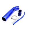 76mm 3 Koude Luchtinlaat Inductie Pijp Kit Siliconen Vacuüm Slangklemmen Auto Universele Trim Rood Zilver Blauw aluminium Buis 276K