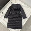 Piumino per bambini di lusso Piumini con cappuccio Moda Hooide antivento Giacche blu nere Bambini ragazze Ragazzi Capispalla abiti firmati per bambini lunghi Abbigliamento per bambini Tuta da sci