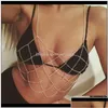 Łańcuchy biżuterii Kołniery Collier Bikini Body Winness Bohemian Belly łańcuch y piersi bra maxi naszyjnik kobiety akcesoria bijoux femme dro dhdci