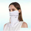 Bandanas Uni Sports Masque Écharpe Réglable Soie Fl Visage Protection Solaire Anti Traviolet Mince Pour Les Activités De Plein Air D'été Drop Livraison Dhd41