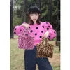 Winter New Soft Warm Faux Fur Bag Fashion Leopard and Zebra Printten Plush Handbag Female Chain Messenger Fluffy Tote 220923