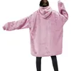 Coperte Sherpa Hood Coperta indossabile per adulti Super morbida e comoda peluche calda con maniche TV Coperta Avvolgente Veste con cappuccio Coperta calda invernale HKD230922