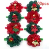 Dog Apparel 50/100pcs Christmas Dogs Pet Bow Tie Necktie Cute Tree Pets For Small Ties Product Bows