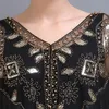 Женские шарфы 1920-х годов, расшитая пайетками шаль с кисточками, жемчужная бахрома из бисера, прозрачная сетчатая накидка, болеро-накидка в стиле Гэтсби, накидка-накидка 230922