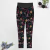 Leggings da donna Ditsy Floral Sexy Rosa Giallo Allenamento Yoga Pantaloni Collant sportivi elastici a vita alta Leggins grafici retrò da donna