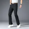 Herrbyxor icpans tunna män blossed bootcut boot cut cargo män ben fit klassisk flare vintage manliga raka byxor vit svart