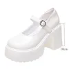 Jurk schoenen witte platform hakken vrouwen Mary Jane schoenen vintage meisjes hoge hak platform Lolita schoenen Japanse stijl student schoenen 230921