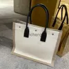 イブニングバッグLuxurys Tote 48cmデザイナーバッグ女性トートバッグファッションリネンキャンバス大ビーチバッグ高品質