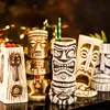 Mugs 350ml-700ml Ceramic Tiki Mug Creative Human Face Porcelain Beer Wine Cup Hawaii Easter Island Zombie Cocktail Glass Party Mugs 230922