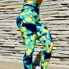 Gym zużycie femme abstrakcyjne liście drukowane legginsy kobiety spodnie mody nowe legginsy biegowe rajstopy elastyczne sporty jegging