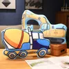 Pluche poppen Cartoon Auto Brandweerwagen Graafmachine Knuffels Gevulde pop Knuffel Kussens Stoelkussen Kinderen Kinderen Jongens Geschenken Kamerdecoratie 230921