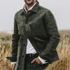 Men's Wool Blends men's 2023 Jackets Vintage woolen Autumn Winter Fashion Plaid Print Long Sleeve Outerwear male Casual Cardigans coat shirt 230921