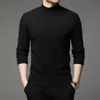 Mens Sweaters Sweater Pullover Turtleneck Pria Baru Musim Gugur dan Dingin Mode Warna Solid Kaus Bottoming Tebal Hangat Pakaian Merek 230922