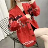 Kobiet Kobiet Sweter sweter jesień/zima luźna w szyku w stylu w stylu Koreańska Pockets Woman's Clothing Sprzedaż YSLF254
