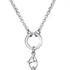 Chains 32 Inches 2.5mm Width 316L Stainless Steel Rolo Floating Charms Locket Pendant Necklace