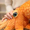 Peluş bebek simülasyonu 55/80cm büyük ahtapot bebek peluş oyuncak yastık deniz dip komik hayvan bebek gerçekçi doğum günü Noel sevimli çocuk kız hediyesi 230922