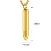 Bullet pendant necklace cremation jewelry souvenir ashes urn to store a small amount of commemorative items2507