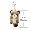 Porte-clés en peluche mignon en peluche Mini raton laveur en peluche doux porte-clés pour enfants sac à main sac à dos sac à main 230922