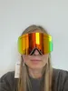 Gogle narciarskie gogle narciarskie z magnetyczną podwójną warstwą spolaryzowaną soczewki narciarskie anty-fog UV400 Goggle Men Men Skil Kieliszki okularowe okulary 230922