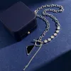 Designer de prata colar corrente jóias para mulheres moda diamante correntes colares mens jóias prata 925 colar esterlina pend229o