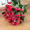 Decorative Flowers 36heads/ 1Bunch Artificial Flower Milan Bud Small Rose DIY Wedding Decoration Peonies El Decor Bouque