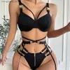 Soutien-gorge Ensembles Femmes Luxe Lingerie Femme Fine Sous-Vêtements Dentelle 3 Pièces Soutien-Gorge et Panty Ensembles Jarretière Sans Soudure Intime Nouveau Dans Les Ensembles Assortis Q230922