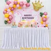 테이블 스커트 파티 스커트 얇은 색 천 웨딩 투투 베이비 샤워 생일 장식을위한 6ft/9ft
