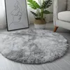 Tapis de bain rond pour salon, baie vitrée, tapis de sol antidérapant en peluche pour la maison, coussin de pied absorbant pour salle de bain, décoration de la maison