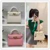 A Kaily Luxury Bag 2023 new EP second generation bag head layer leather women's lock buckle mini square palm print