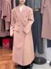 Costumes pour femmes Corée Celebrity Chic Haut de gamme Style Tempérament Double Boutonnage Costume Manteau Femmes Blazers Mode Lâche et Slim Trench Long