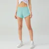 LU-2037 Short de sport de Yoga pour femmes, taille haute, poches doublées, vêtements de Fitness, pantalons courts pour filles, course à pied, entrejambe élastique de 2,5 pouces