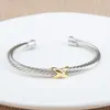 ÖVRIG X DESIGN Bangle Armband Fashion White Gold Plated Brass Cuff Armband D2IG